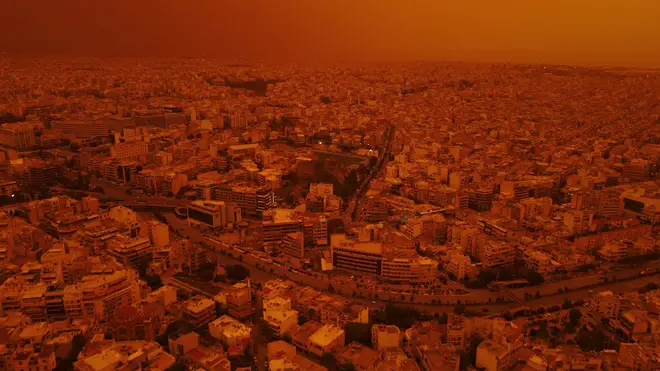 Extraordinary Sahara dust engulfs Greece